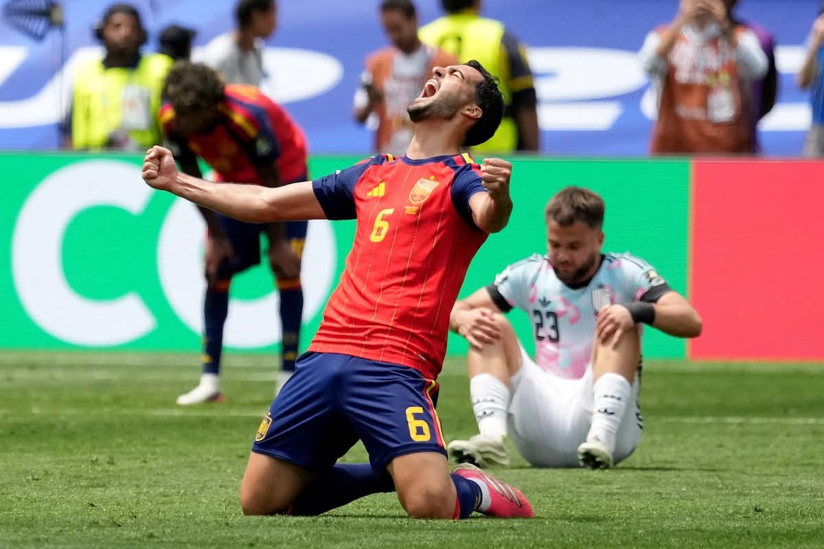 Rodri is the clean release image for España after the Bélgica miss.
