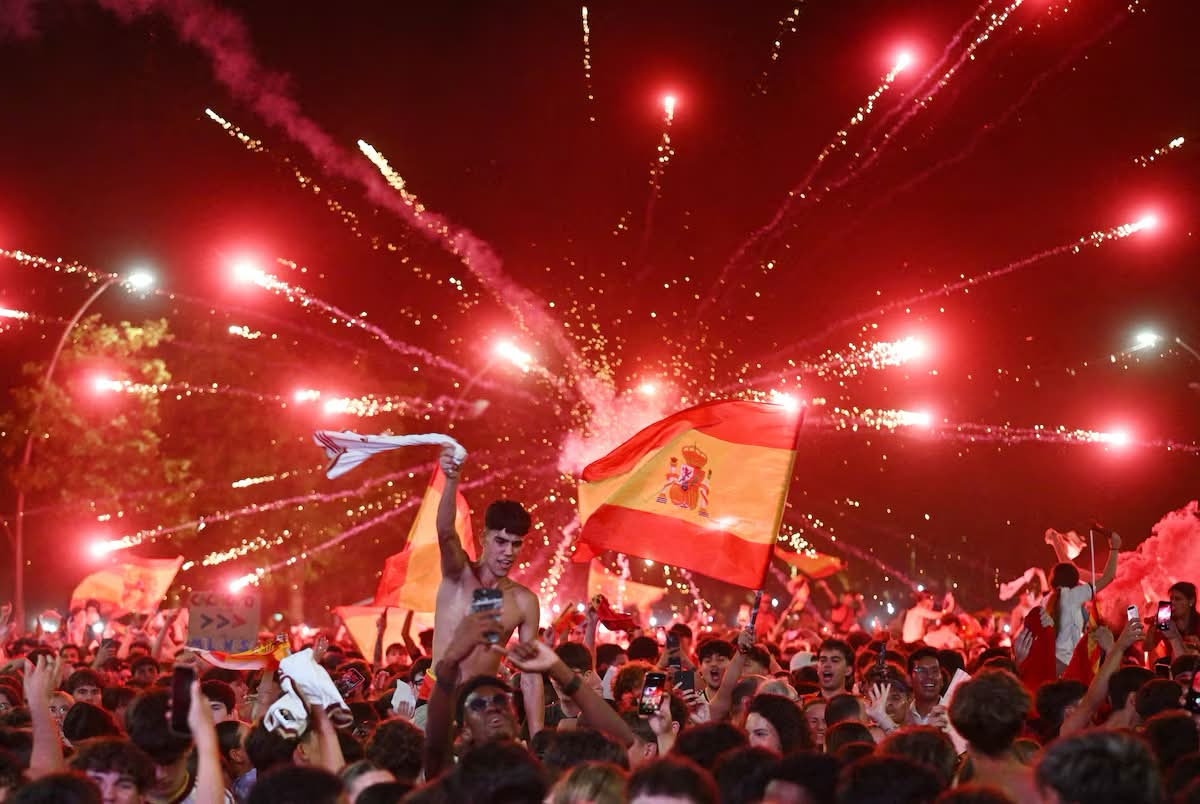 La afición de España celebra el título del Mundial 2026