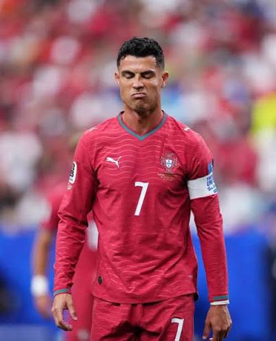 Cristiano Ronaldo wearing the Portugal captain armband
